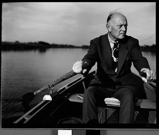 [Karl Bickel in Rowboat, Florida]