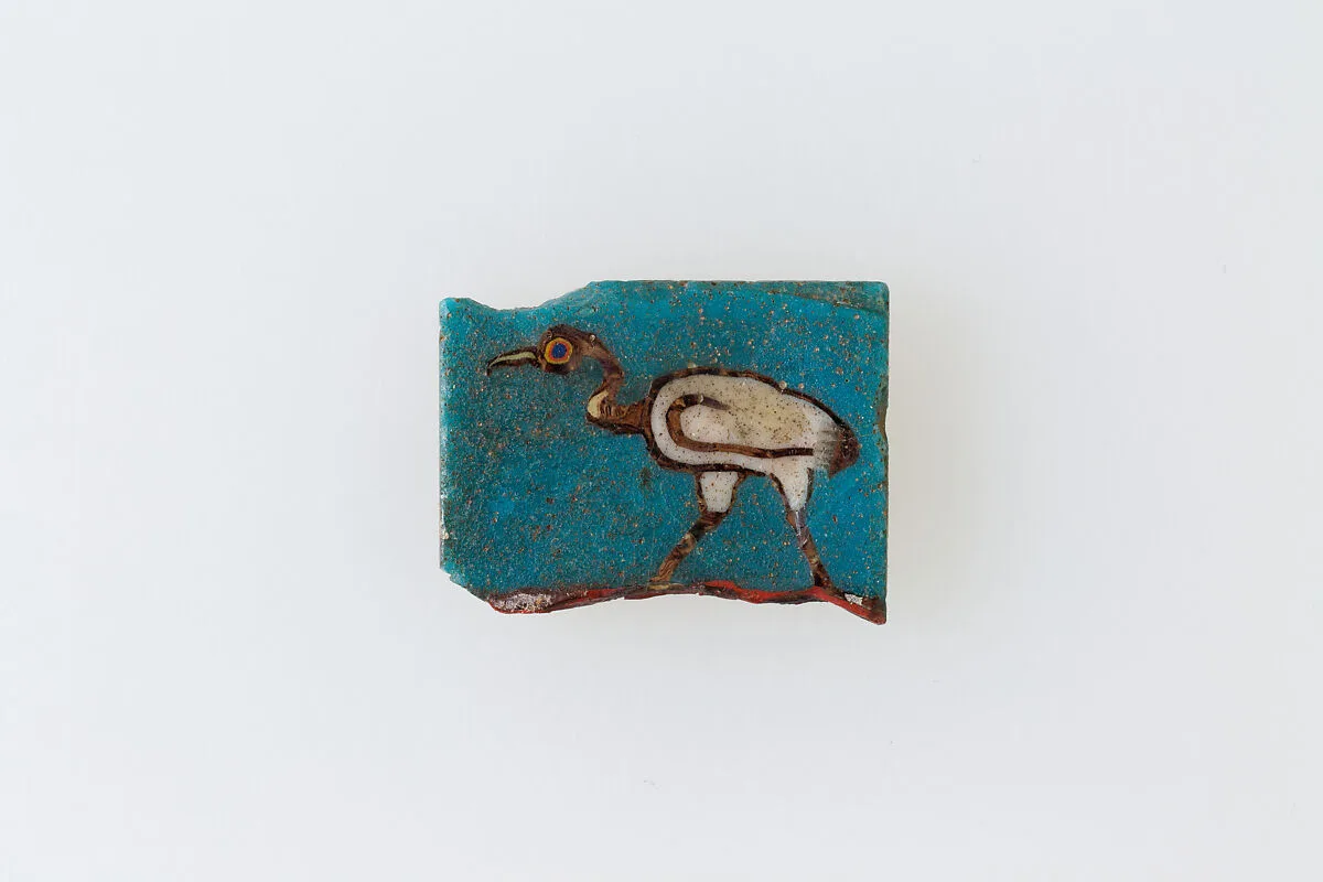 Plaque, black ibis hieroglyph — Unknown