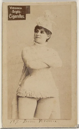 Card 787, Irene Verona, from the Actors and Actresses series (N45, Type 2) for Virginia Brights Cigarettes