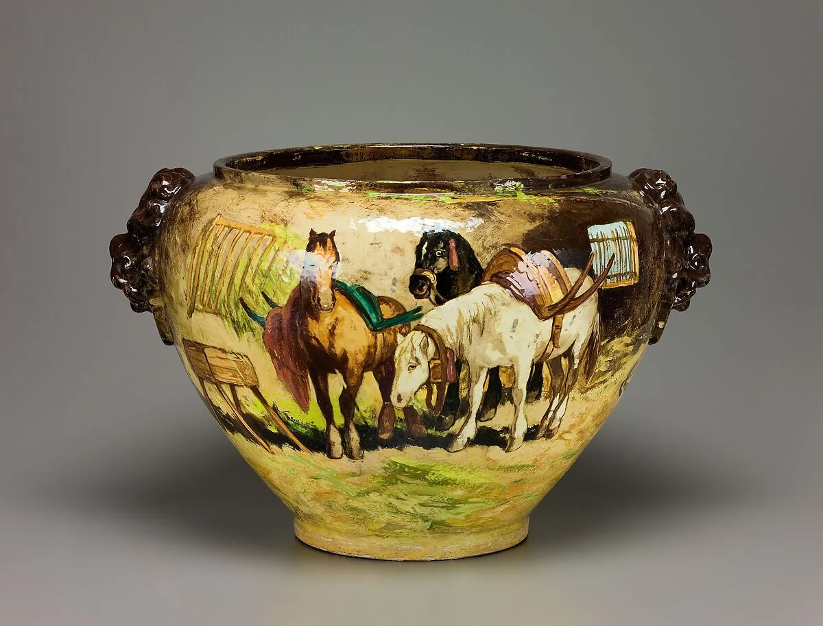 Jardinière — Edouard Gilles Pottery|Charles Volkmar