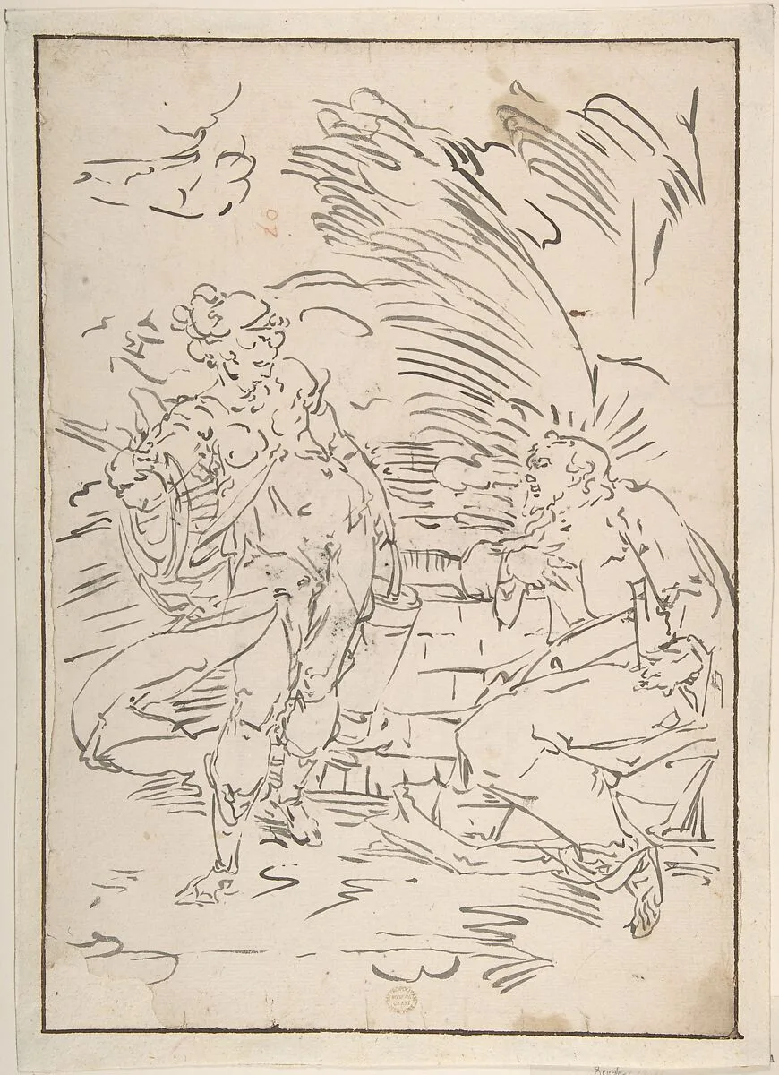 Christ and the Woman of Samaria at the Well — Luca Cambiaso