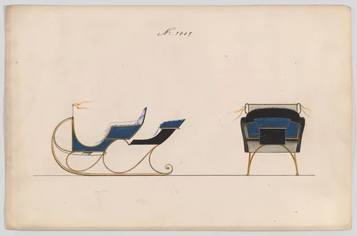 Design for Rumble Sleigh, no. 3409