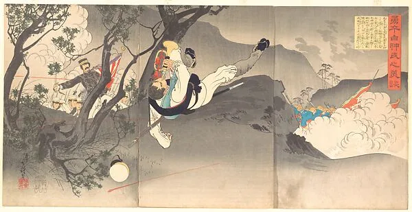 右田年英画 「勇卒白神氏之美談」|The Splendid Deed of the Brave Soldier Shirakami — Migita Toshihide