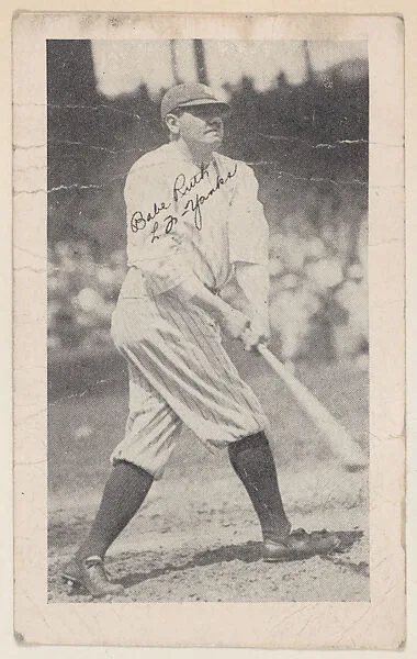 Babe Ruth, L F, Yanks, from Baseball strip cards (W575-2) — Unknown