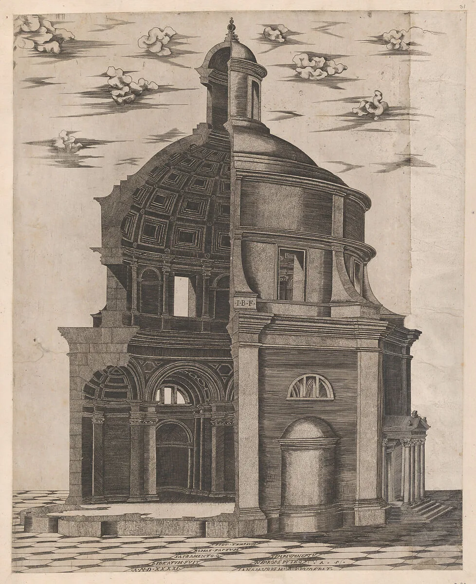 Speculum Romanae Magnificentiae: Sepulchre of Augustus — Antonio Lafreri|Etienne DuPérac