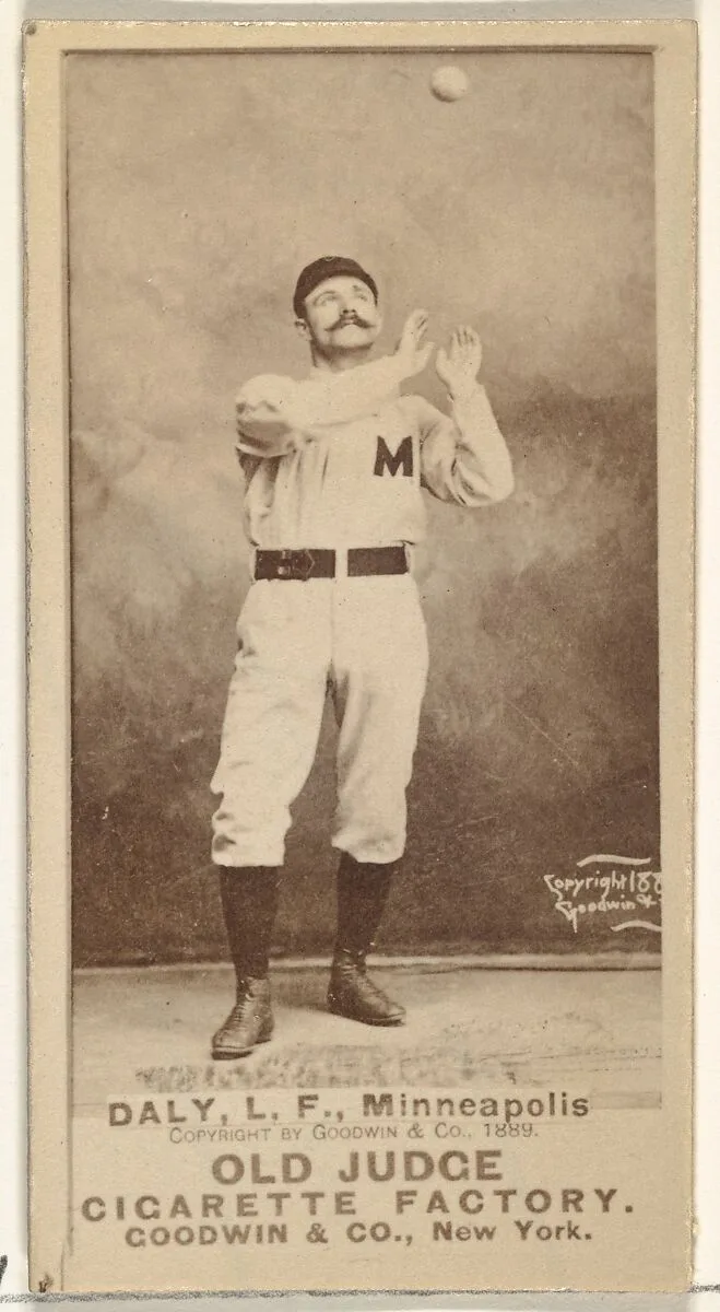 James J. "Sun" Daly, Left Field, Minneapolis, from the Old Judge series (N172) for Old Judge Cigarettes — Goodwin & Company
