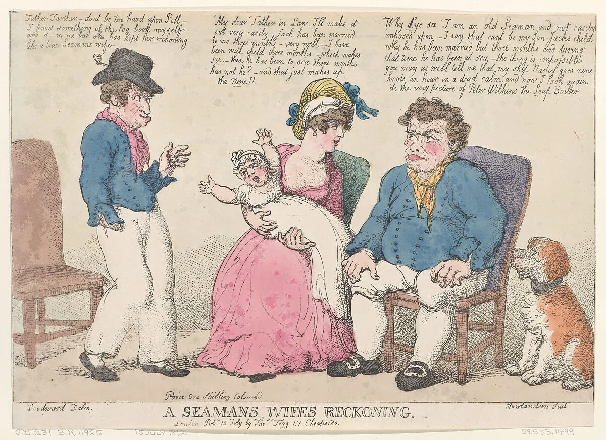 A Seaman's Wife's Reckoning — Thomas Rowlandson|George Murgatroyd Woodward|Thomas Tegg