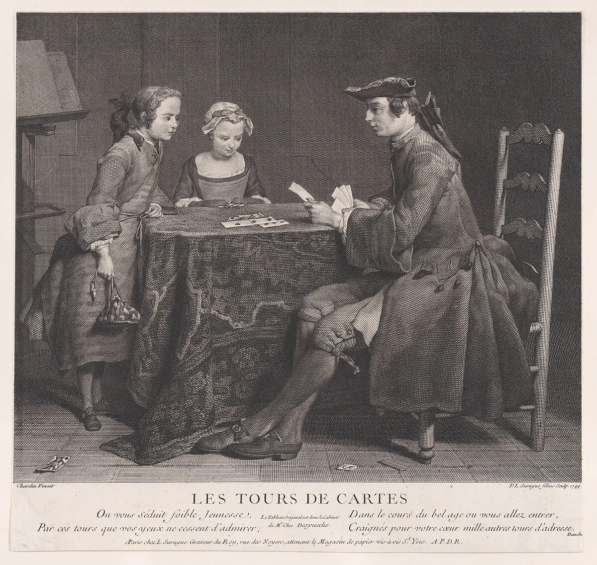 Card Tricks — Jean Siméon Chardin|Pierre Louis Surugue|Louis Surugue
