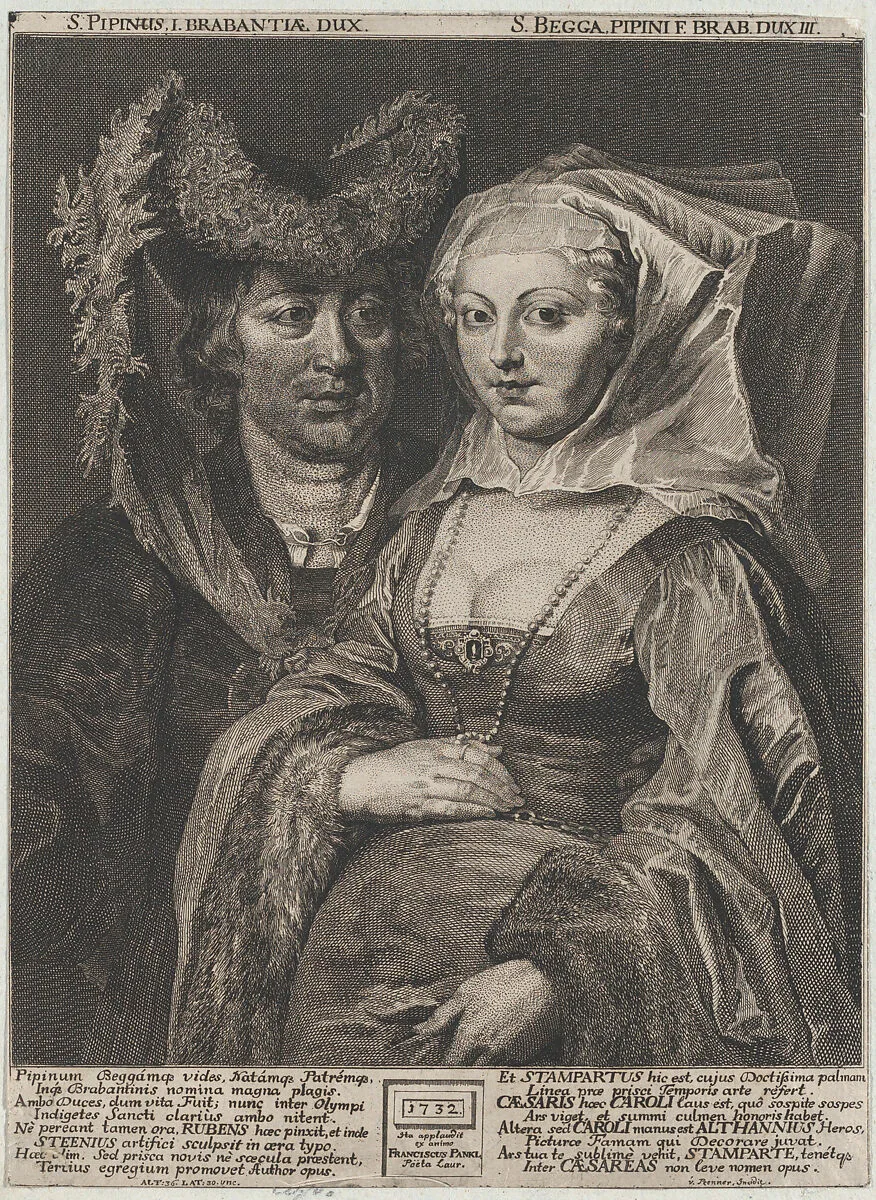 Saint Pepin I and his daughter, Saint Begga — Peter Paul Rubens|Franciscus Van Den Steen|Anton Joseph von Prenner