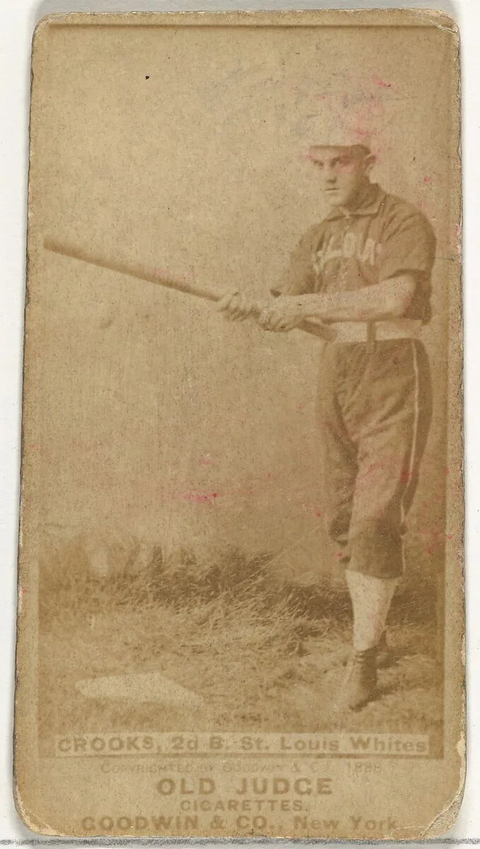 Crooks, 2nd Base, St. Louis Whites, from the Old Judge series (N172) for Old Judge Cigarettes — Goodwin & Company