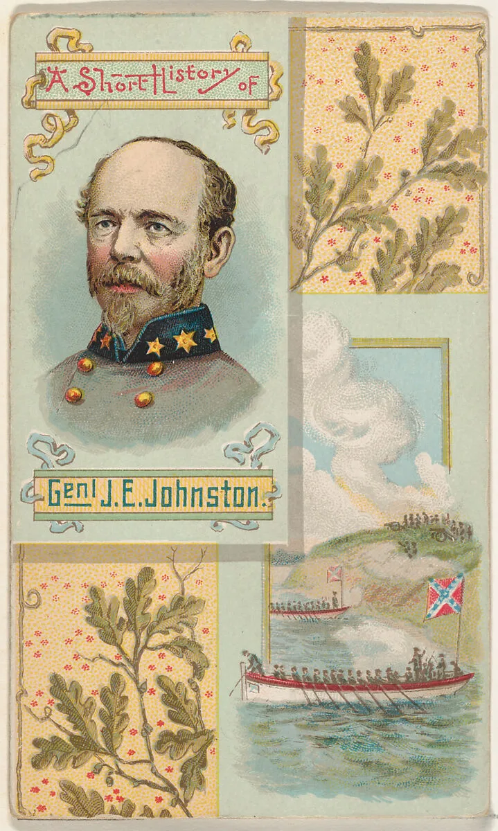 A Short History: General Joseph E. Johnston, from the Histories of Generals series (N114) issued by W. Duke, Sons & Co. to promote Honest Long Cut Smoking and Chewing Tobacco — W. Duke, Sons & Co.|Knapp & Company
