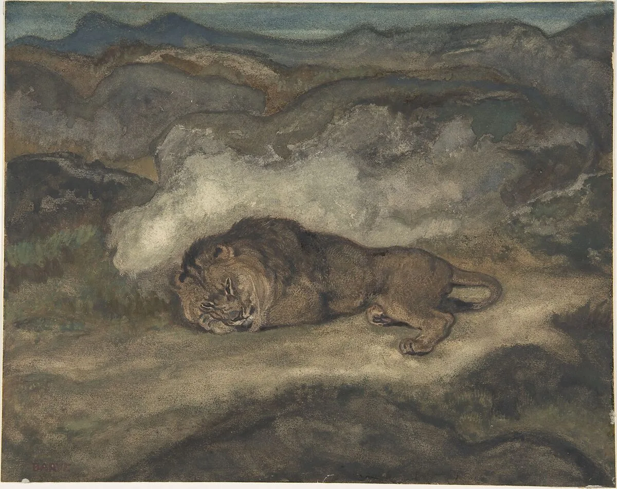 Lion Sleeping — Antoine-Louis Barye