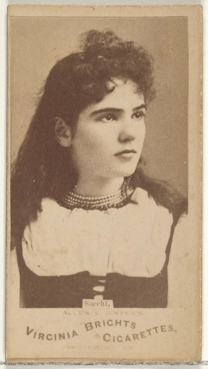 Sacchi, from the Actors and Actresses series (N45, Type 1) for Virginia Brights Cigarettes — Allen & Ginter