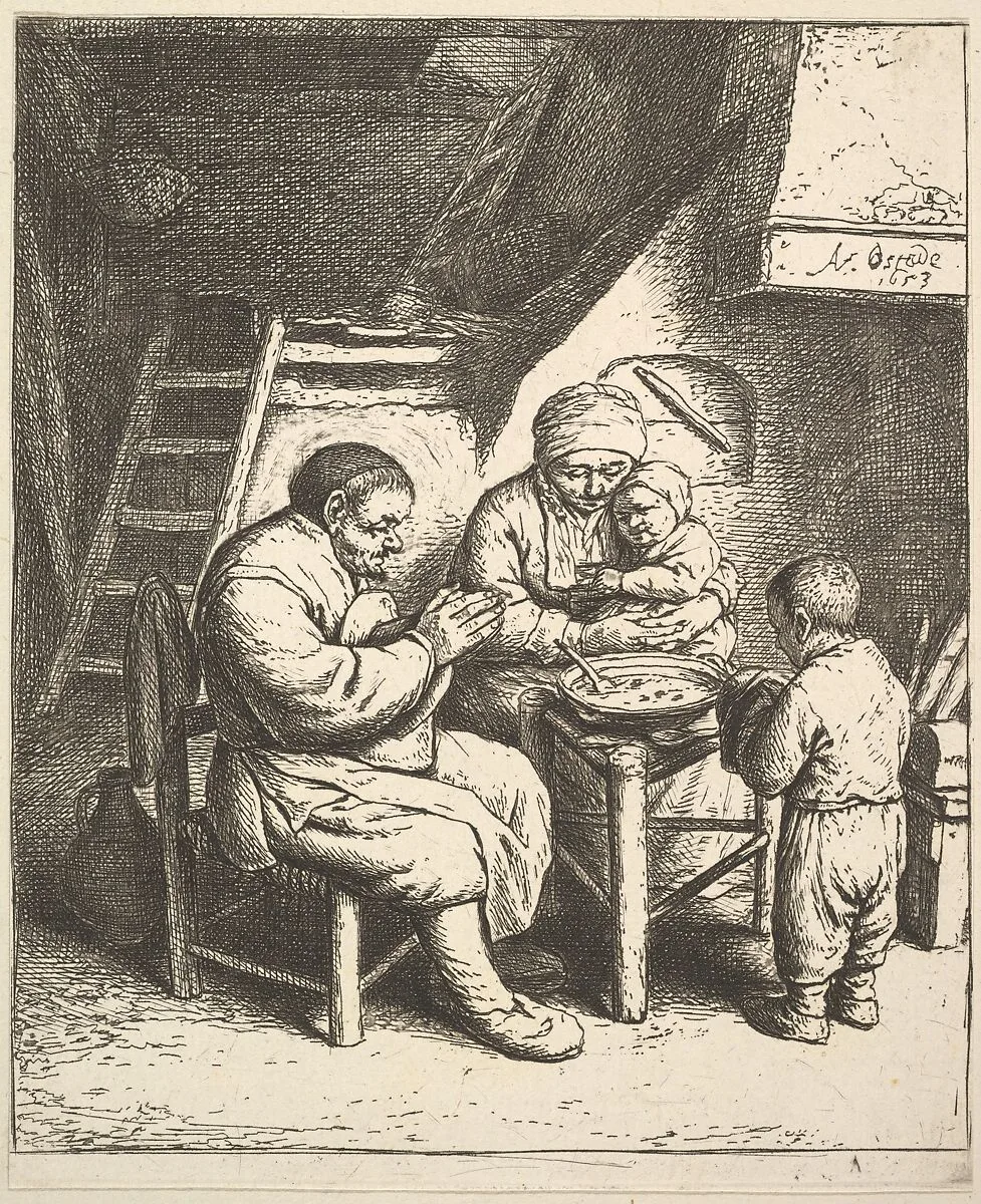 The Blessing — Adriaen van Ostade