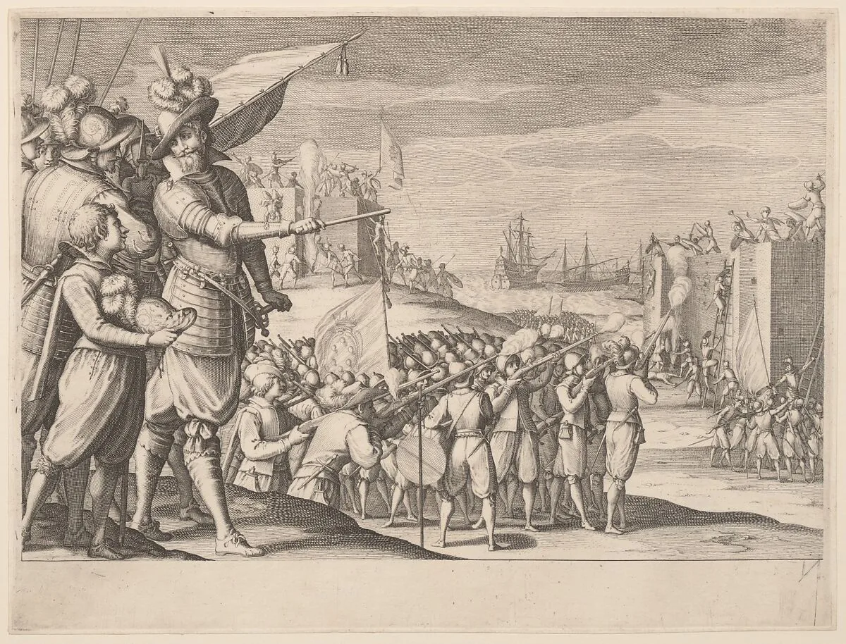 Assault on two Fortresses — Jacques Callot