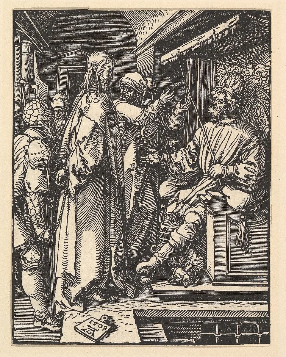 Christ before Herod, from "The Small Passion" — Albrecht Dürer