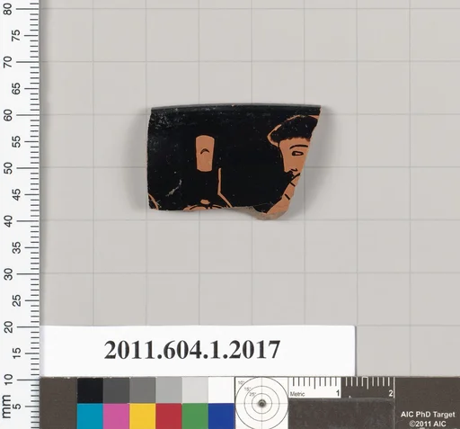 Terracotta rim fragment of a kylix (drinking cup)