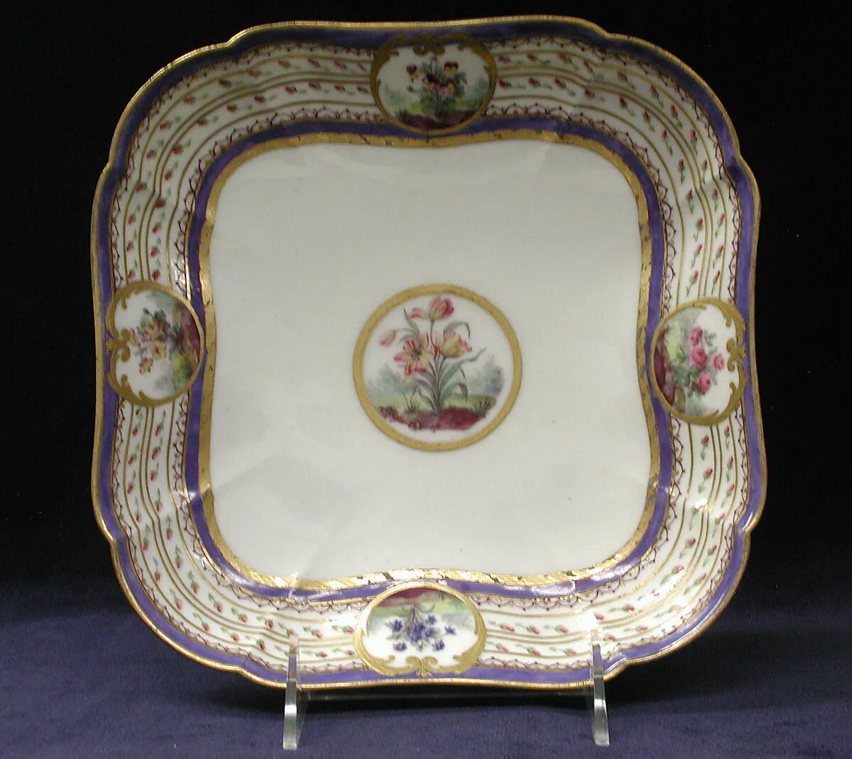 Dish (compotier carré) — Sèvres Manufactory