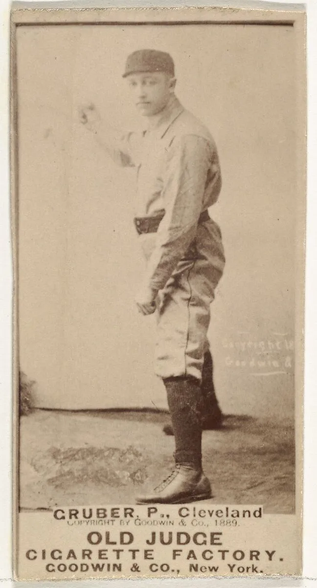 Henry Gruber, Pitcher, Cleveland, from the Old Judge series (N172) for Old Judge Cigarettes — Goodwin & Company
