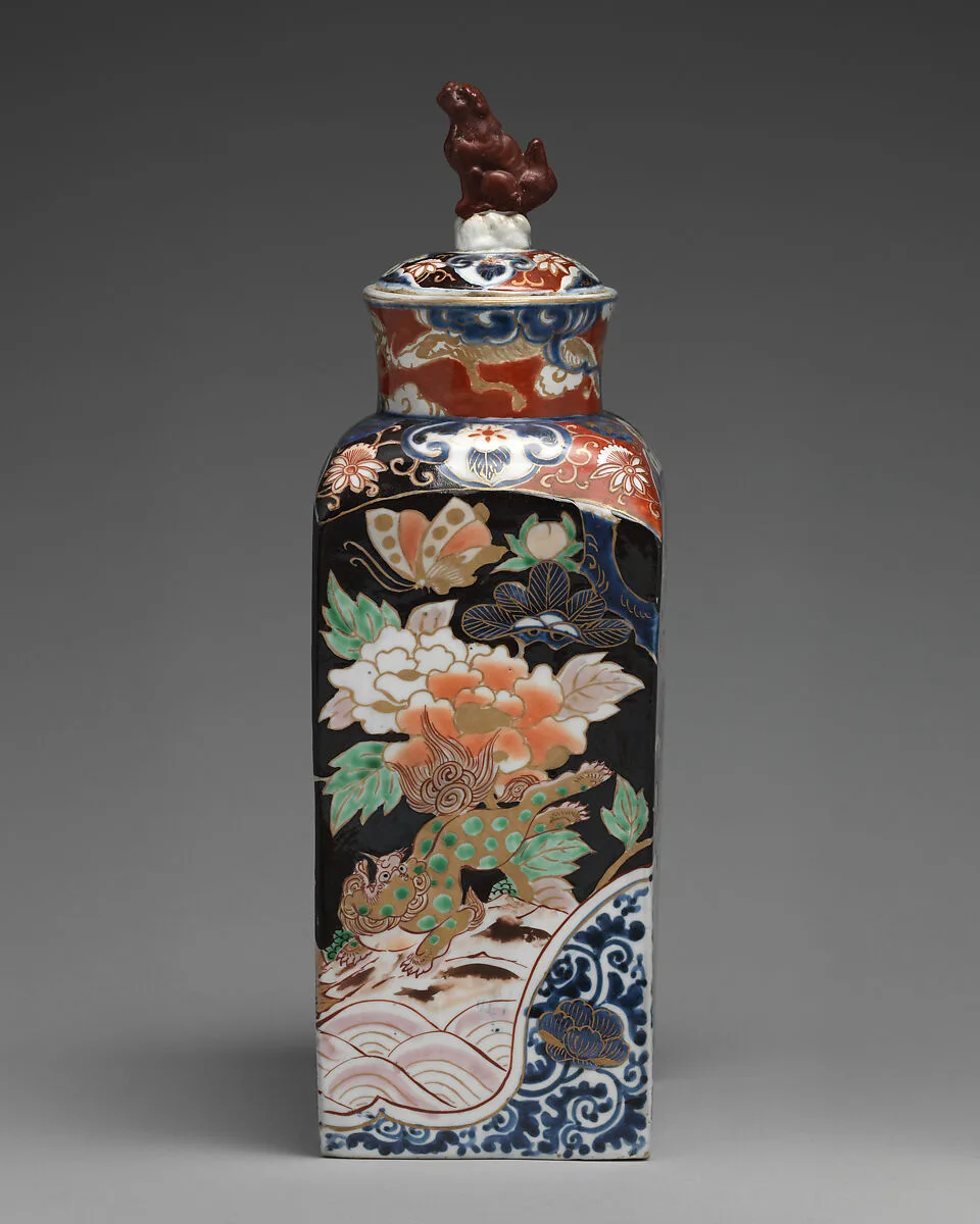 Square bottle with stopper (one of a pair) — Unknown