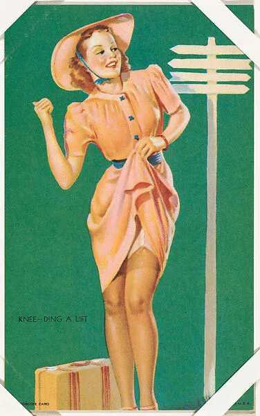 Knee-ding a Lift from All American Girls series (W424) — International Mutoscope Reel Company