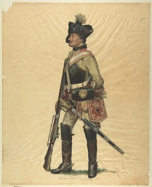 Prussian Military Costume: Kurassier Regiment No. 12 von Dallwig 1786 — Walter von Looz-Corswarem