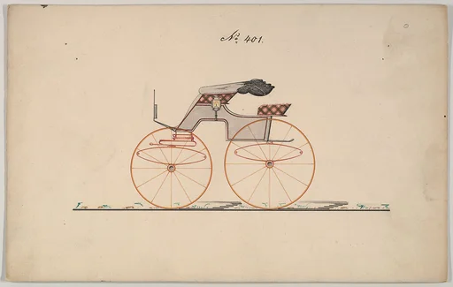 Design for Road Wagon with Folding Top ("4 seat Wagon"), no. 401