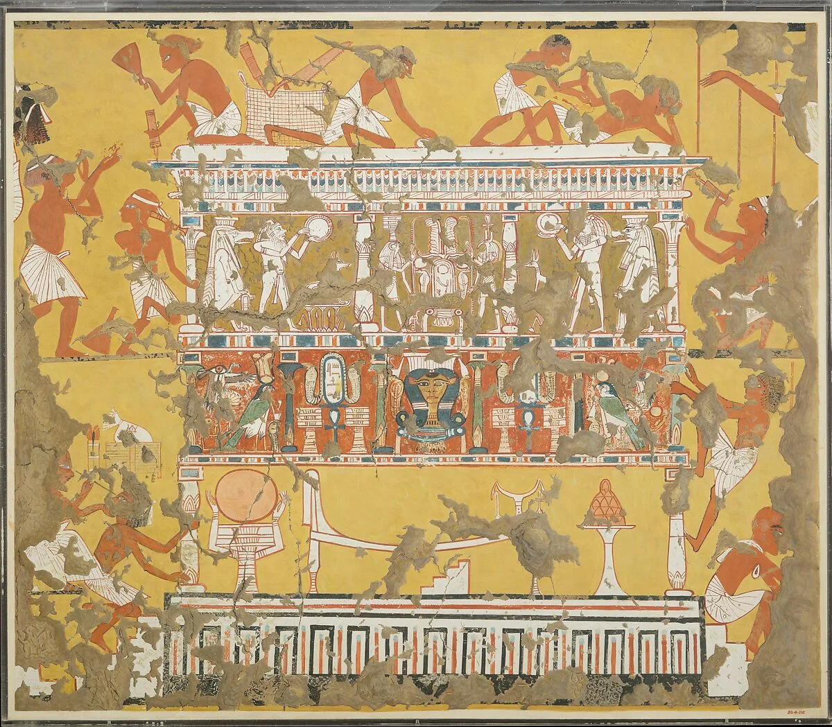 Building a Catafalque, Tomb of Ipuy — Norman de Garis Davies