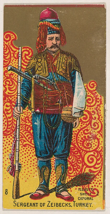 Sergeant of Zeibecks, Turkey, from the Military Series (N224) issued by Kinney Tobacco Company to promote Sweet Caporal Cigarettes — Kinney Brothers Tobacco Company