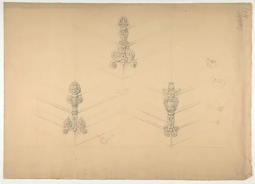 Design from the Workshop of Froment-Meurice, verso, design for an angel base
