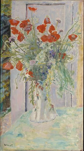 Poppies in a Vase — Pierre Bonnard