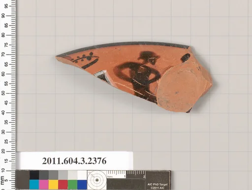 Terracotta rim fragment of a kylix: eye-cup (drinking cup)
