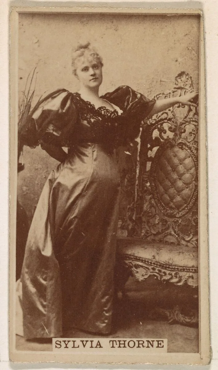 Sylvia Thorne, from the Actresses series (N245) issued by Kinney Brothers to promote Sweet Caporal Cigarettes — Kinney Brothers Tobacco Company
