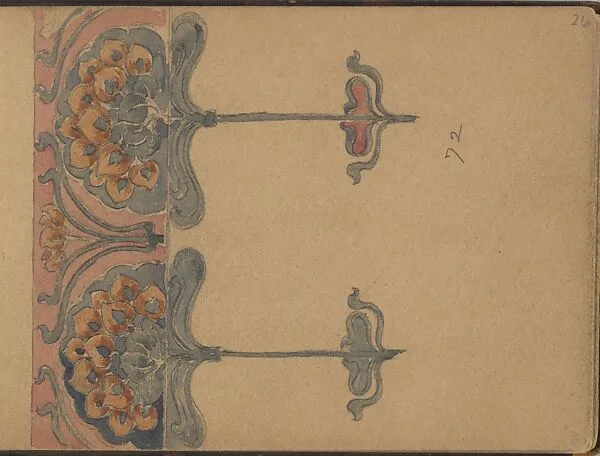 Colored Pattern Design with Lotusflowers — Edgar Gilstrap Simpson