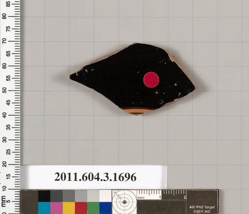 Terracotta fragment of a kylix: Band or lip cup (drinking cup)