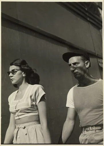 [Male and Female Pedestrian, Detroit (for Fortune Magazine Article "Labor Anonymous")]