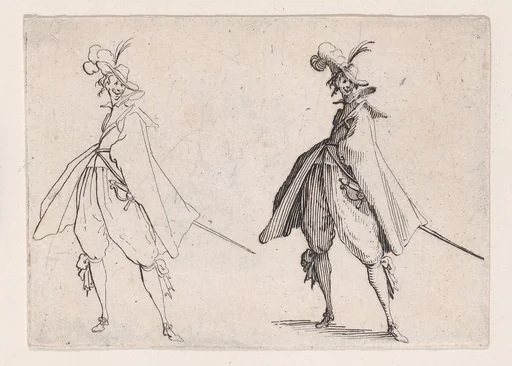 Le Gentilhomme au Grand Manteau, Vu de Face (The Gentleman with a Large Mantle, Viewed from the Front), from Les Caprices Series A, The Florence Set