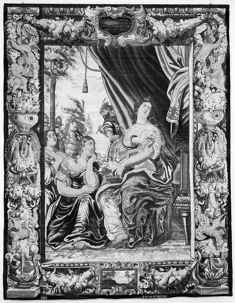 The Death of Cleopatra from a set of The Story of Antony and Cleopatra — Justus van Egmont|Geraert van der Strecken