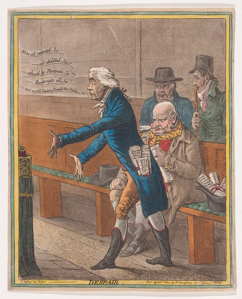 Despair — James Gillray|Hannah Humphrey