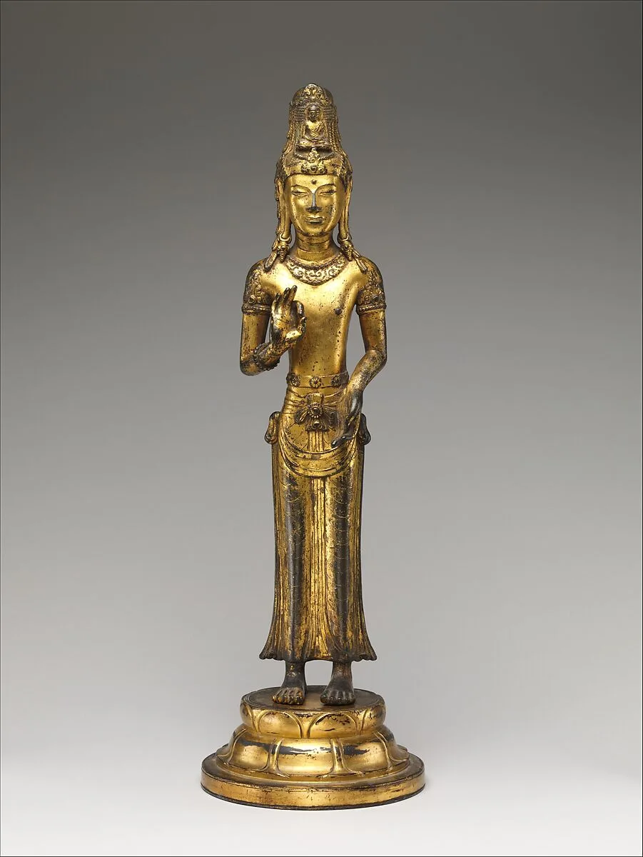 大理國(十二世紀) 青銅鎏金觀音菩薩像|Bodhisattva Avalokiteshvara (Guanyin) — Unknown