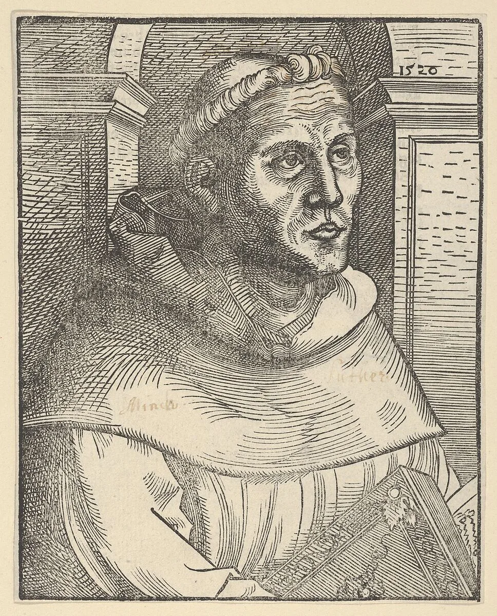 Copy of Luther as an Augustinian Friar, Half Length — Lucas Cranach the Elder|Anonymous, German, 16th century