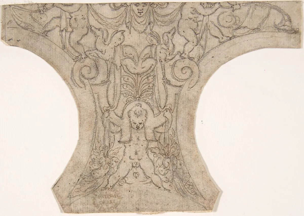 Decoration for a Spandrel in a Cove — Anonymous, Italian, 16th century