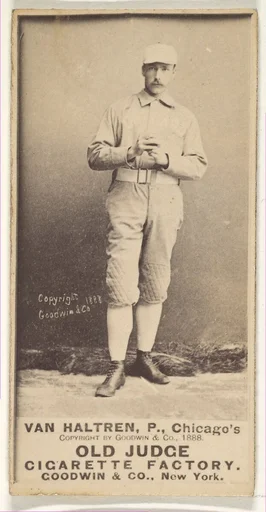 Van Haltren, Pitcher, Chicago, from the Old Judge series (N172) for Old Judge Cigarettes
