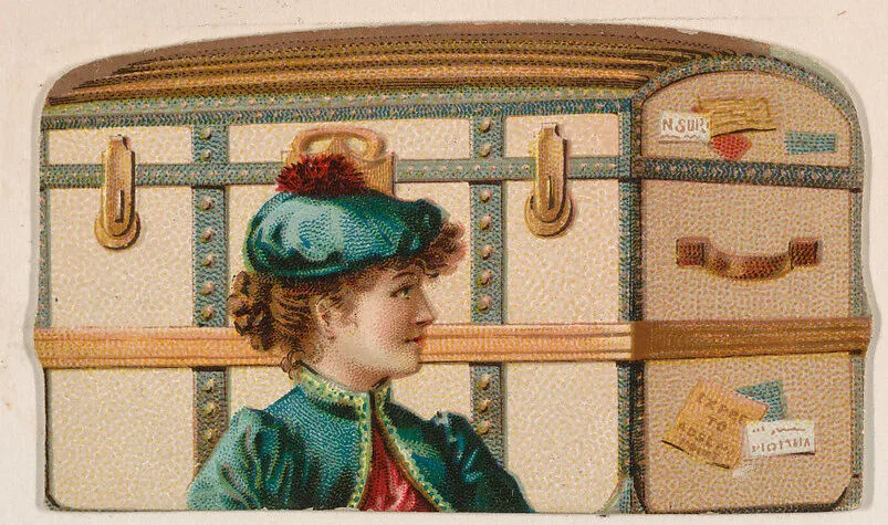 Trunk, from the Novelties series (N228, Type 3) issued by Kinney Bros. — Kinney Brothers Tobacco Company