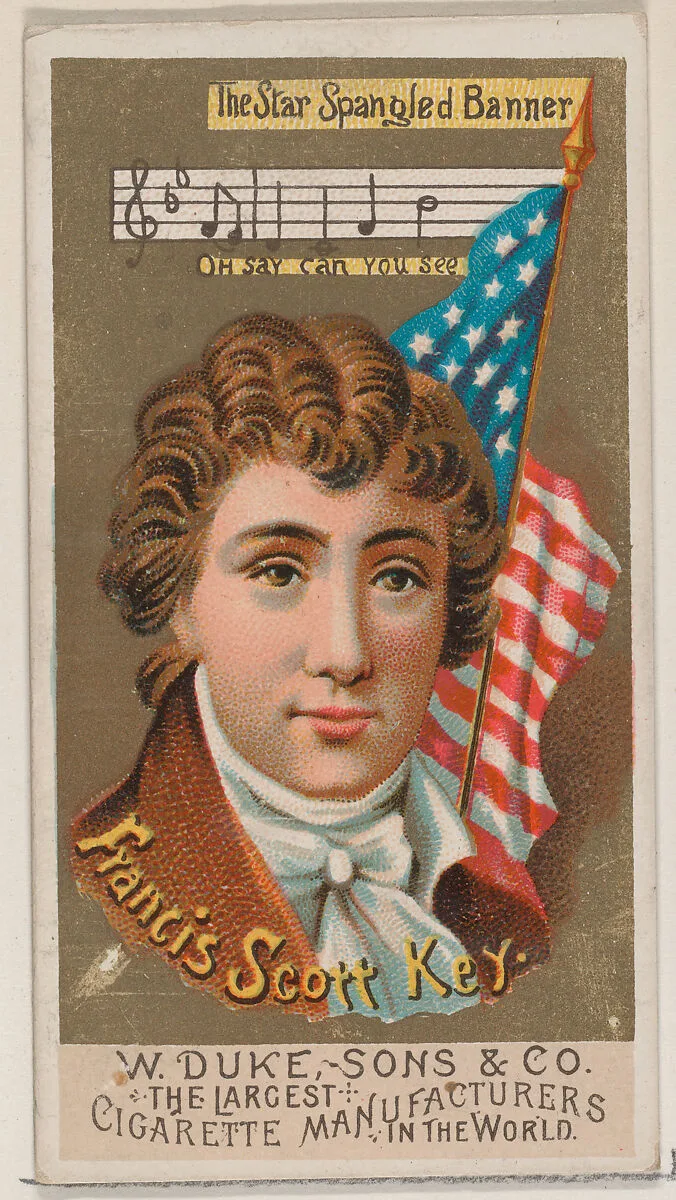 Francis Scott Key, from the series Great Americans (N76) for Duke brand cigarettes — W. Duke, Sons & Co.