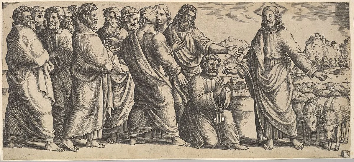 The Delivery of the Keys to Peter — Master of the Die|Raphael (Raffaello Sanzio or Santi)