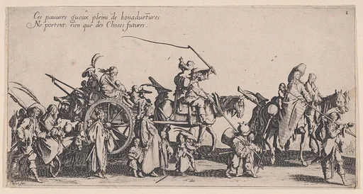 Les Bohémiens en Marche: L'Arrière-Garde, pièce aussi appelée Le Départ (The Gypsies Travelling: The Rear Guard, also called The Departure), from Le Bohémiens, série appelée aussi Les Égyptiens, La Marche des Bohémiens, La Vie Errante des Bohémiens, Les Marches Égyptiennes (The Gypsies, series also called The Egyptiens, The Gypsy Troops, The Wandering Lives of Gypsies, The Egyptian Troops)