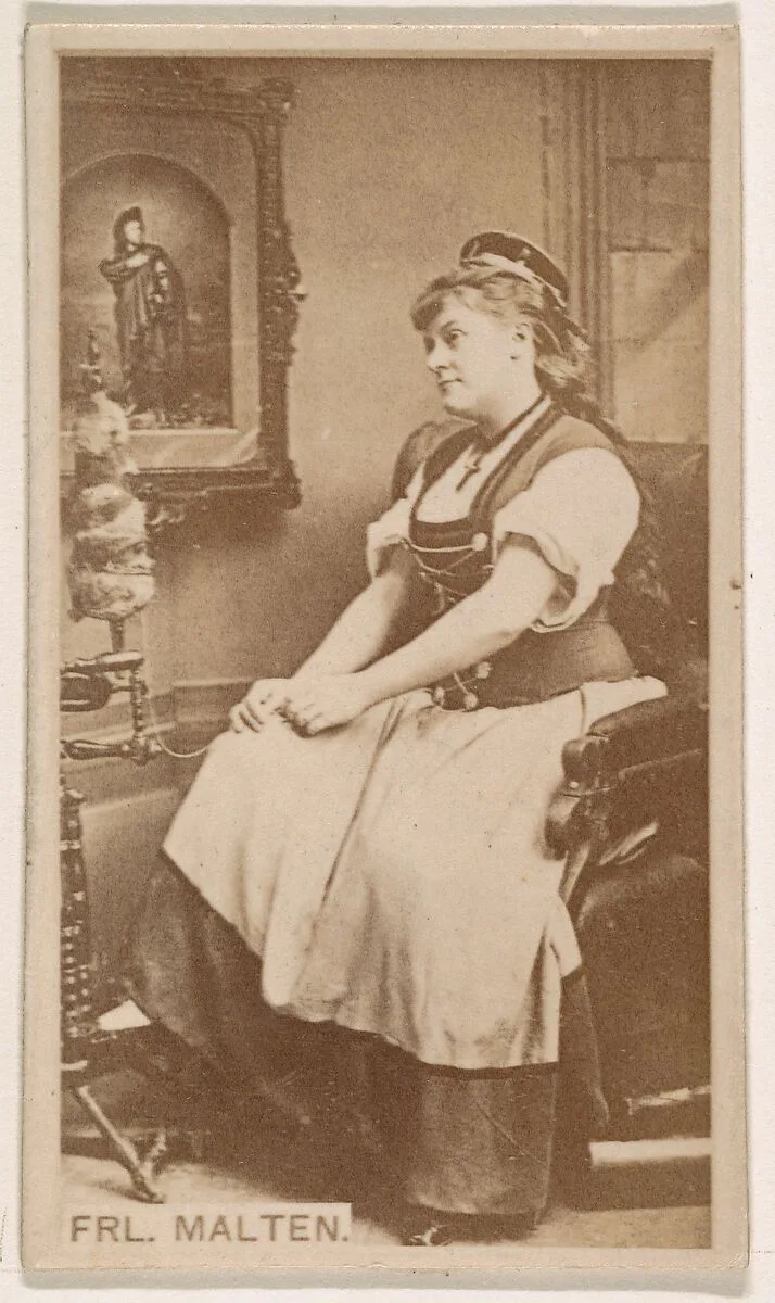 Frl. Malten, from the Actresses series (N245) issued by Kinney Brothers to promote Sweet Caporal Cigarettes — Kinney Brothers Tobacco Company