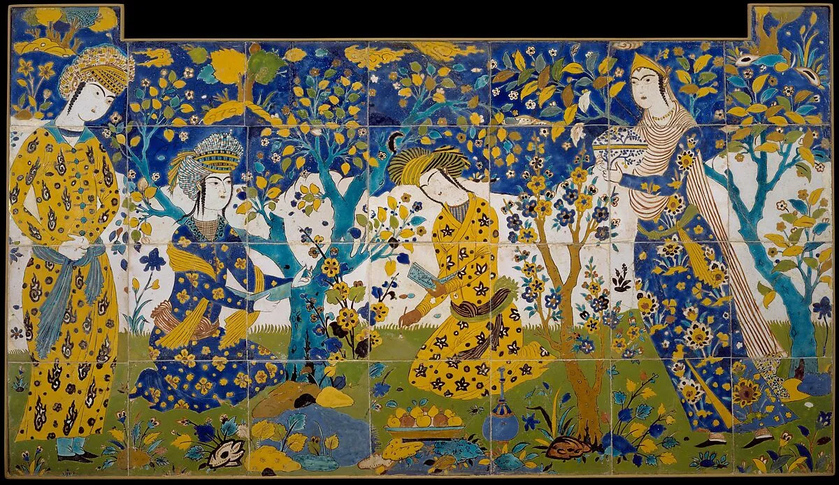 Reciting Poetry in a Garden — Unknown