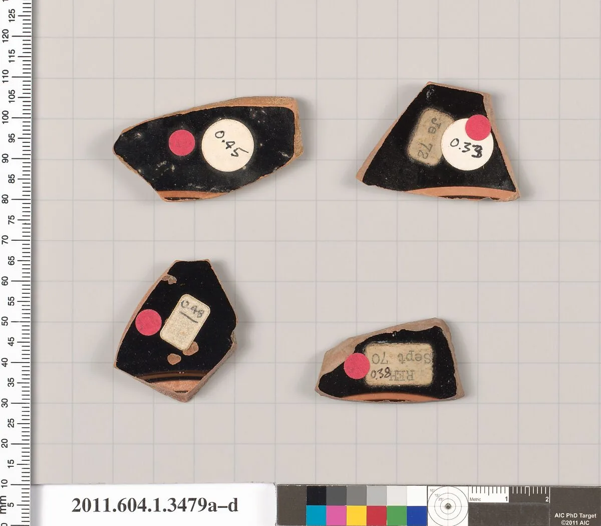 Terracotta fragments of kylikes (drinking cups) — Unknown
